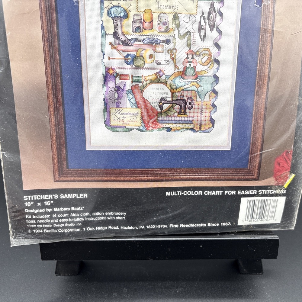 Vintage Bucilla Counted Cross Stitch Kit Stitchers Sampler Sewing Gift 40767 NOS - Picture 5 of 5